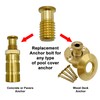 Poolzilla 25 Pack Pool Safety Cover Threaded Brass Insert Screw