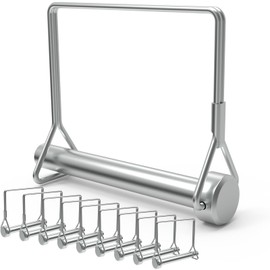 ForoGore 10 Pack Wire Lock Pin, 3/8 Inch Heavy Duty Safety Coupler Pin Shaft Locking Pin for Farm Trailers Wagons Lawn Garden