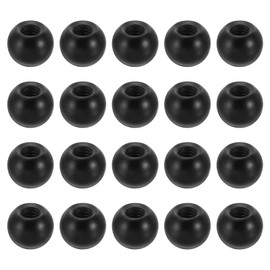 PATIKIL M4 x 9mm Ball Nuts Knob, 30 Pack Steel Drilling Ball Caps Blind Hole Handle Nut Decoration for Furniture Lamp or DIY Project, Black
