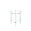 Unbranded Tempered Glass Coffee Table End Modern Center Table Oval