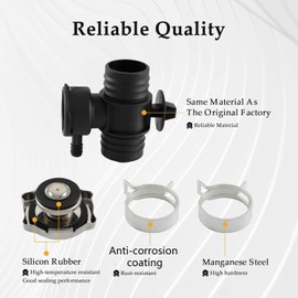 KPALAG Radiator Coolant Filler Neck(with Radiator Fill Cap 18 lbs) Compatible with Chrysler 200 Sebring Caliber Dodge Avenger/Durango Dakota/Jeep Compass Patriot Replace# 52028810AL 52029195AK