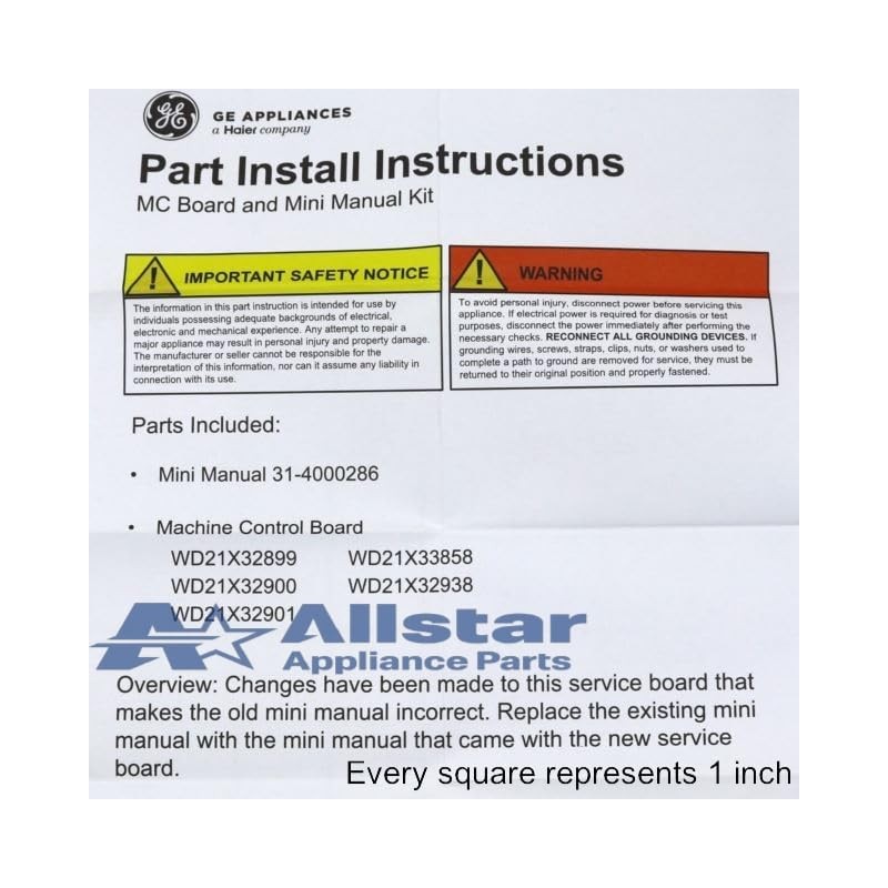 WD21X32938 Dishwasher Control Board