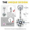 Wssxc Wssxc 14G Hypoallergenic Surgical Steel Belly Button Ring Cubic Zirconia Belly Button Barbs Body Piercing Set 7Pcs