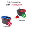 4 Pack Spin Mop Replacement Heads with 1 Rotating Mop