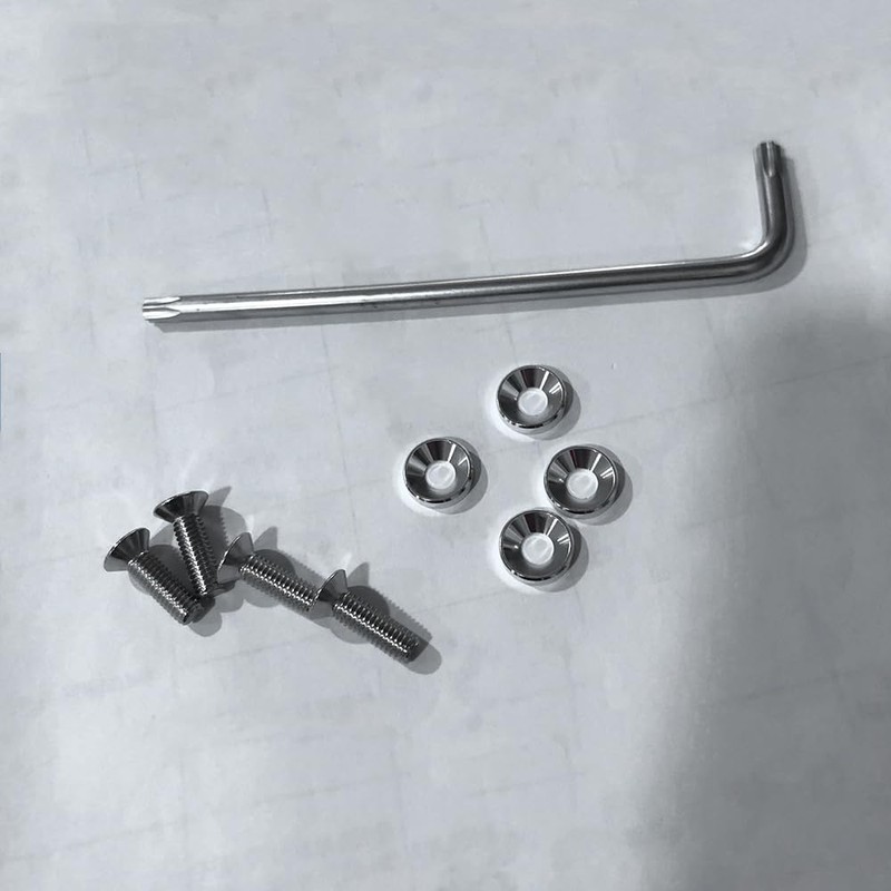 LOYELEY Car License Plate Anti-Theft Bolt Screws M6 License Frame