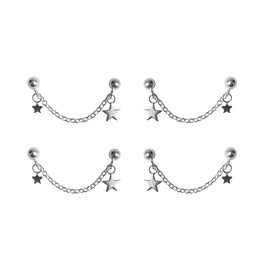 2 Pairs of Star Earrings, Five-Pointed Star Earrings, Star Earrings, Women's Earrings, Tassel Window Earrings, Women's Jewellery, Copper