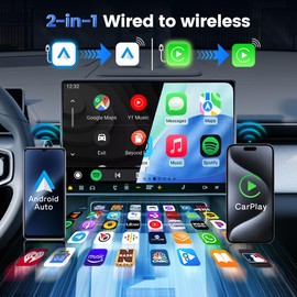 CarlinKit 5.0 Wireless CarPlay & Android Auto Adapter | 5GHz WiFi | Wired to Wireless | Auto Connect | for OEM Wired Cars