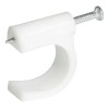 Grapa Para Cable Coaxial 6 Mm Blanco 20 Pzas Surtek Gra vc