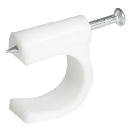 Grapa Para Cable Coaxial 6 Mm Blanco 20 Pzas Surtek Gra vc