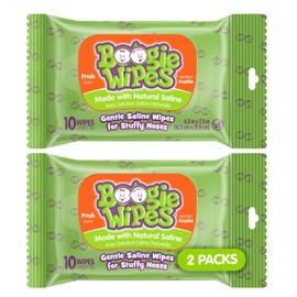 Boogie Wipes, Fresh Scent Wet Nose Wipes for Kids and Baby, Allergy Relief, Soft Natural Saline Hand and Face Tissue with Aloe, Chamomile and Vitamin E