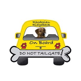 Rhodesian Ridgeback Dog On Board - Do Not Tailgate Car Magnet