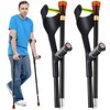Geiserailie 2 Pcs Forearm Crutches for Adults, Folding Forearm Crutches