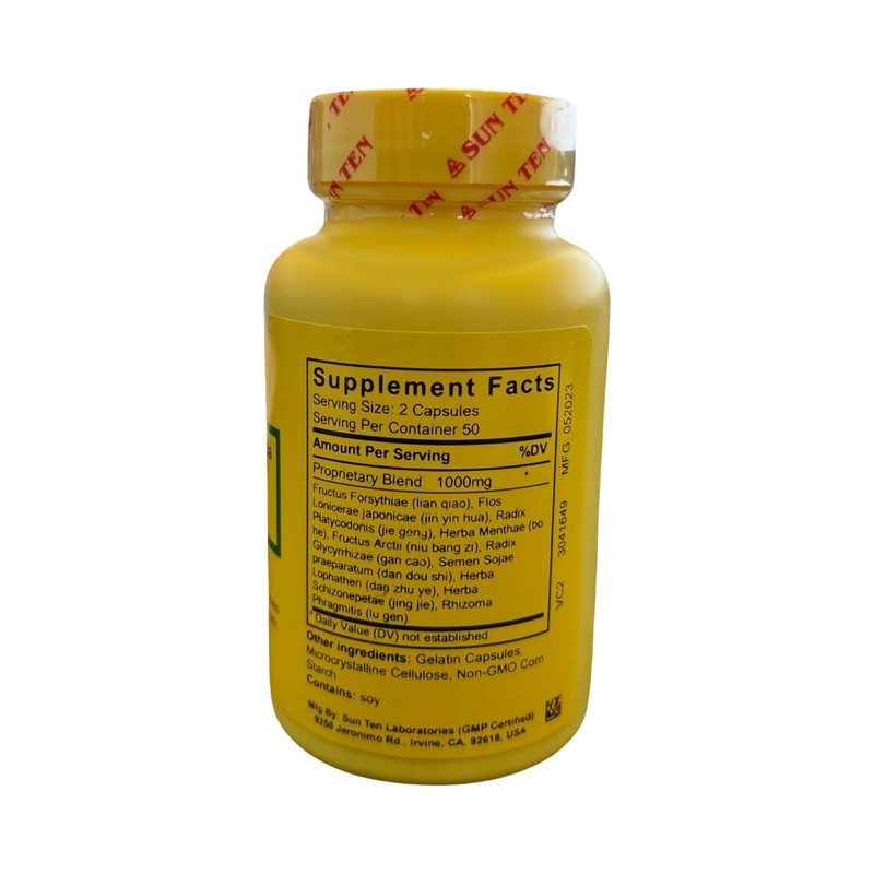 Sun Ten - Lonicera & Forsythia Formula Capsules/Yin Qiao San/銀翹散