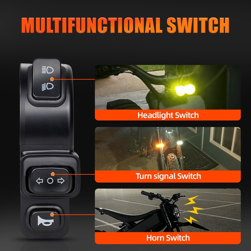 CHANGCHENG Headlight ON/Off Switch Electric Dirt Bike Switch Assembly for