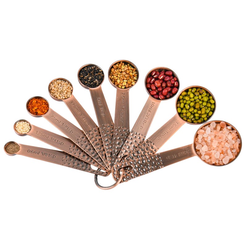 SUNMVEHOT Copper Measuring Cups and Spoons Set 20 for Kitchen