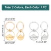 UNICRAFTALE Pack of 2 Mountain Pendant Key Rings 2 Colours