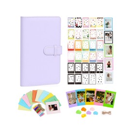 Aisnyho Instant Film Accessories Kit for Instax Mini LiPlay 12 11 9 8+ 8 evo 99 SE 40 90 70 50S 26 25 7S Camera,Include Album/Film Stickers/Mini Frames/Colorful Clip (Lilac Purple)
