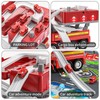 JUKUDAHU 2 in 1 Fire Trucks for Toddlers 3-5, Carrier