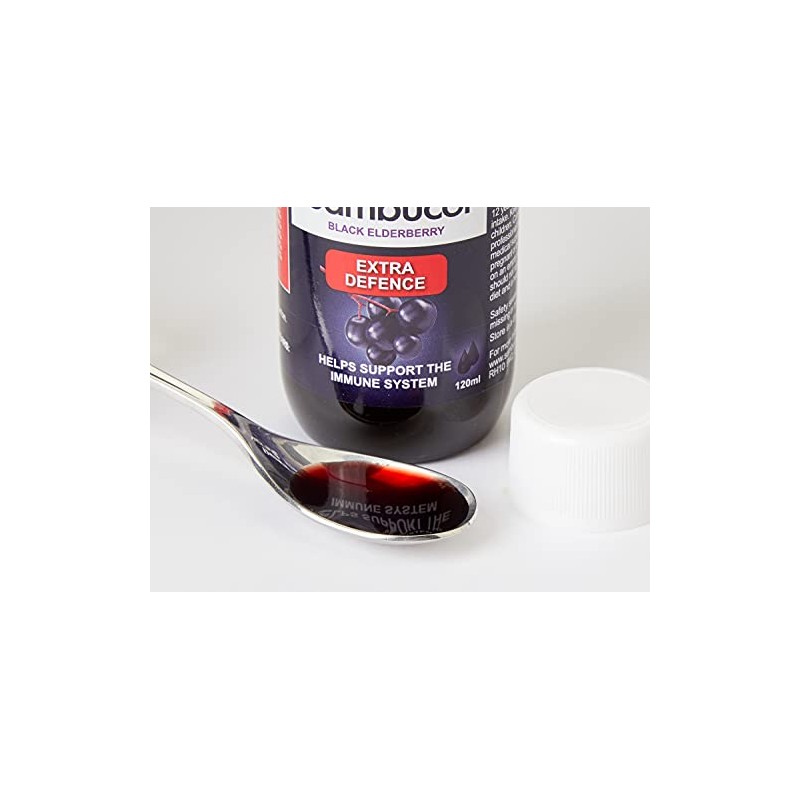 Sambucol Natural Black Elderberry Extra Defence, Vitamin C, B6 &