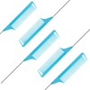 Professional Metal Pin Rat Tail ABS Heat-Resistant Comb, Tangle Teaser