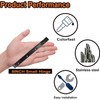 4Pcs 8 Inch Continuous & Piano Hinges, Black Stainless Steel