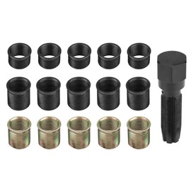 Cocoarm Spark Plug Thread Repair Kit Spark Plug Tool Thread Tool 14 mm x 1.25 Spark Plug Thread Repair Tool Set M16 Tap with Portable Case Pack of 16