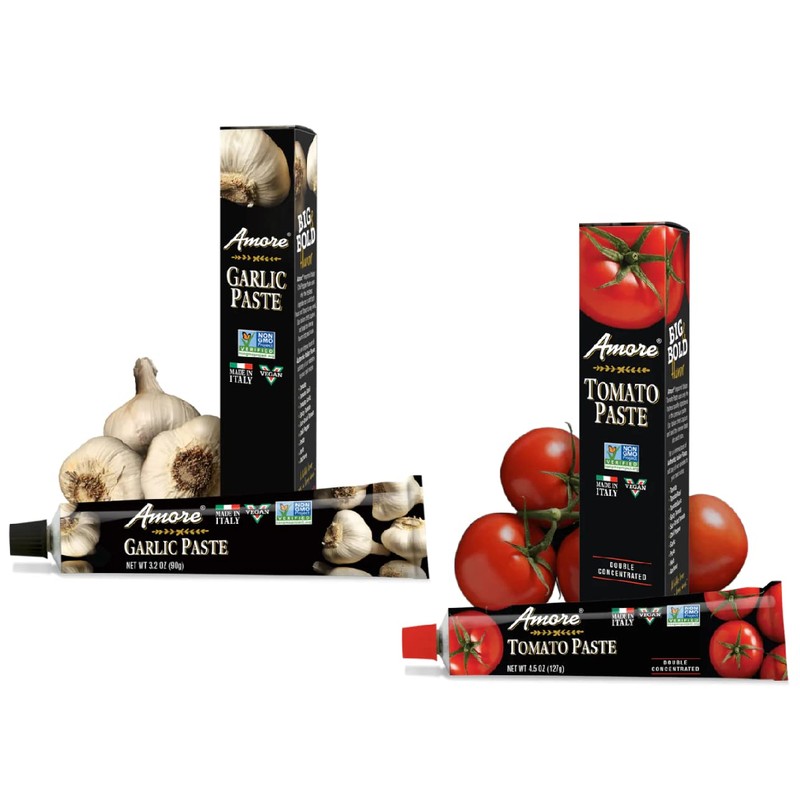 Amore Crowd Favorite - Garlic Paste (3.2oz) & Tomato Paste