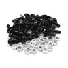 uxcell 30pcs M6 Black Aluminum Alloy Hex Socket Head Motorcycle