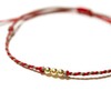 Red String Bracelet, 14K Gold Filled beaded Bracelet, Good Luck