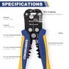 haisstronica Self-Adjusting Wire Stripper, 3 in 1 Stripper/Cutter/Crimping Heavy Duty
