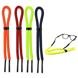 Pack of 4 34 cm Glasses Strap Floating Glasses Band Sun Glasses Holder Anti-Loss Glasses Straps for Water Sports Boating Kayaking Surfing Men Women Glasses Band Floating Glasses Strap