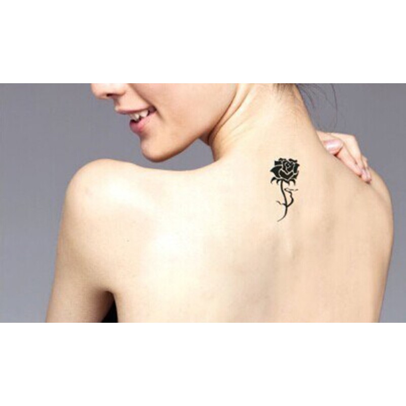 3D Temporary Tattoo Rose Design Size 10.5x6CM - 1PC.