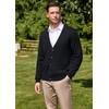 Kallspin Men's Wool Blend V-Neck Cardigan with Button Closure and