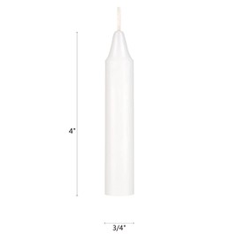Mega Candles 20 pcs Unscented White Exquisite Mini Taper Candle, 4 Inch Tall x 3/4 Inch Diameter, Supreme Chimes, Enchantment, Rituals, Casting Spells, Witchcraft, Wiccan, Metaphysical