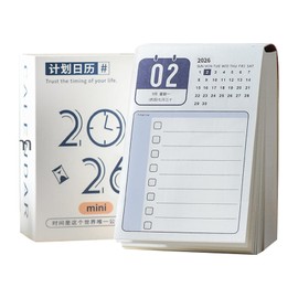PAVIKE Planner 2026 Schedule Book (January to December 2026) 2026 Calendar Desktop Planner 2026 Mini Calendar Calendar Writing Memo Daily Planning Hand-held Calendar Writing Memo Every Day Calendar