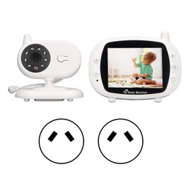 3.5in Wireless Baby Video Monitor 2 Way Talk Lullaby Baby Monitor Night Vision Security Baby Camera 100‑240V AU Plug