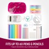 ZIPIT Wavy Pen Box, Pink Shapes, wavy