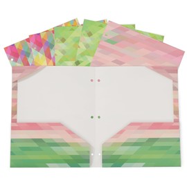 Y YOMA 6 Pack 2 Pocket Letter Size Abstract Design Project Folders