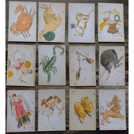 Zodiac paper pack - Ephemera vintage papers - junk journal - travellers notebook