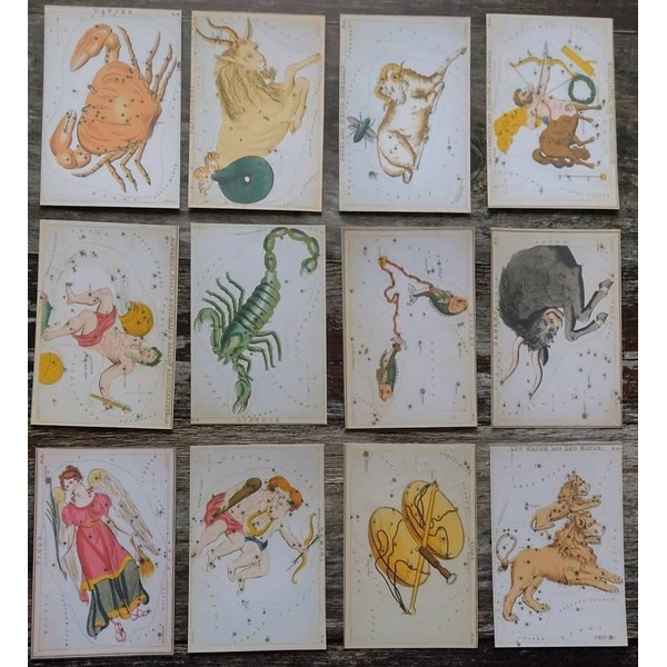 Zodiac paper pack - Ephemera vintage papers - junk journal