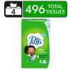Puffs Plus Lotion Facial Tissues, 4 Family Box, 124 Tissues