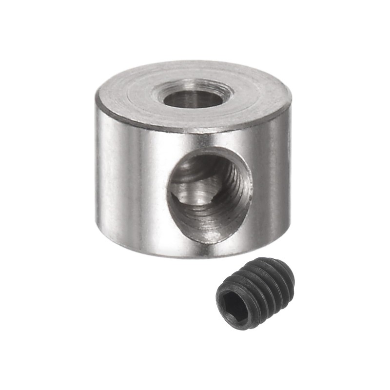 uxcell 10pcs Set Screw Collars 3mm Bore Stainless Steel Shaft