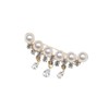 sunjiaqiRhinestone Pearl Tassel Brooch Crystal Pearl Flower Brooches Pins Fashion