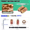 Twidec/60PCS 1/4"-20 Threaded Inserts for Wood Furniture Screw-in Nut Wood