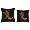 White Tail Deer Hunting Bigfoot Hunter Throw Pillow