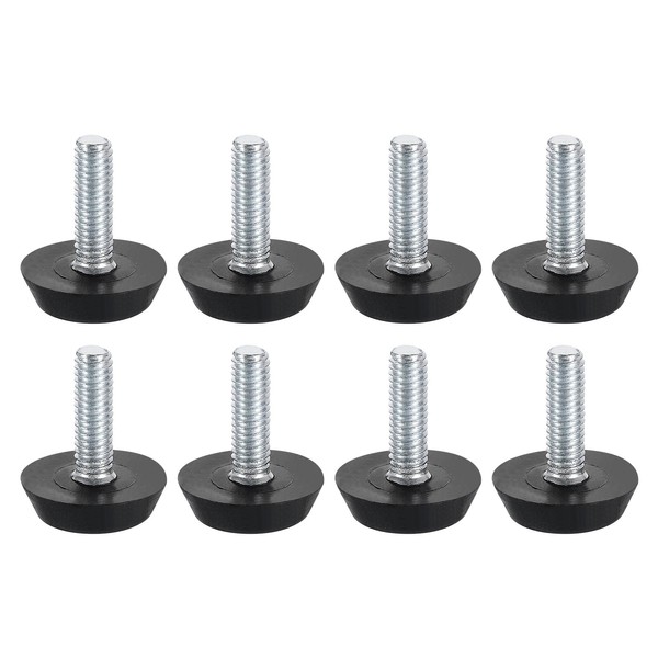 sourcing map 8Pcs M6 Furniture Feet Levelers, Zinc-Plated Carbon Steel