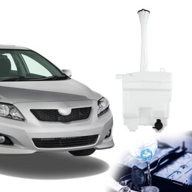 Windshield Washer Reservoir Tank Replace for Toyota Corolla 2009-2013 Accessories with Pump, Cap & Filler Neck, OEM: 85315-12600