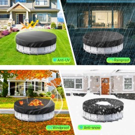 Pool Cover Round Winter Pool Cover Safety Heavy Duty Swimming Cover for Above Ground Pool
