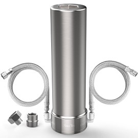 SimPure V7 Under Sink Water Filter System, 20000 Gallons, Reduces 99% Lead, Chlorine, Bad Taste, 5-Stage Stainless Steel Water Filtration System Direct Connect to Kitchen Faucet, No Drilling Required