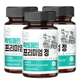 PureZoom Lactoferrin Premium Tablets 1000mg / 순수한줌 락토페린 프리미엄 정 1000mg x 60정 3개 6개월분 순도95%락토페린 호주원유